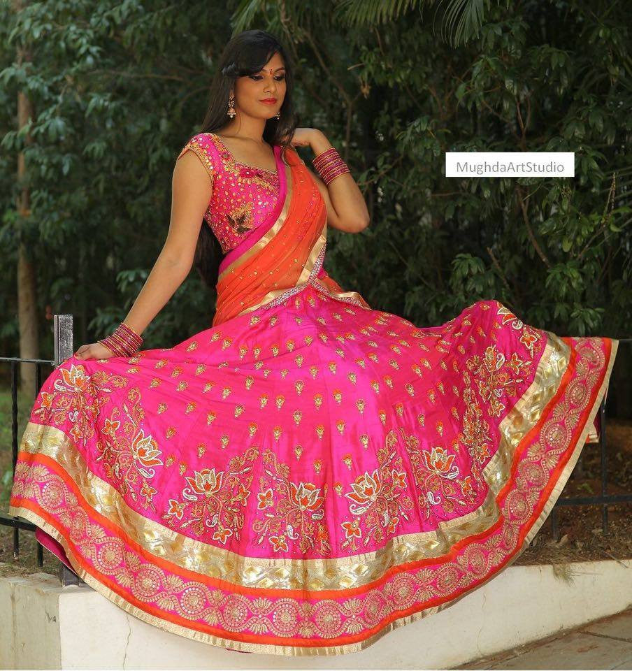 Pink and Orange lehenga Pink and Orange lehenga